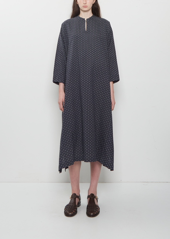 Open Neck Line Dress — Dark Navy