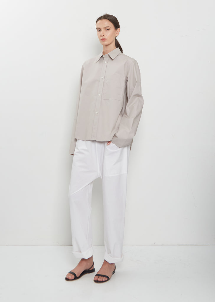 Belone Cotton Poplin Shirt — Powder