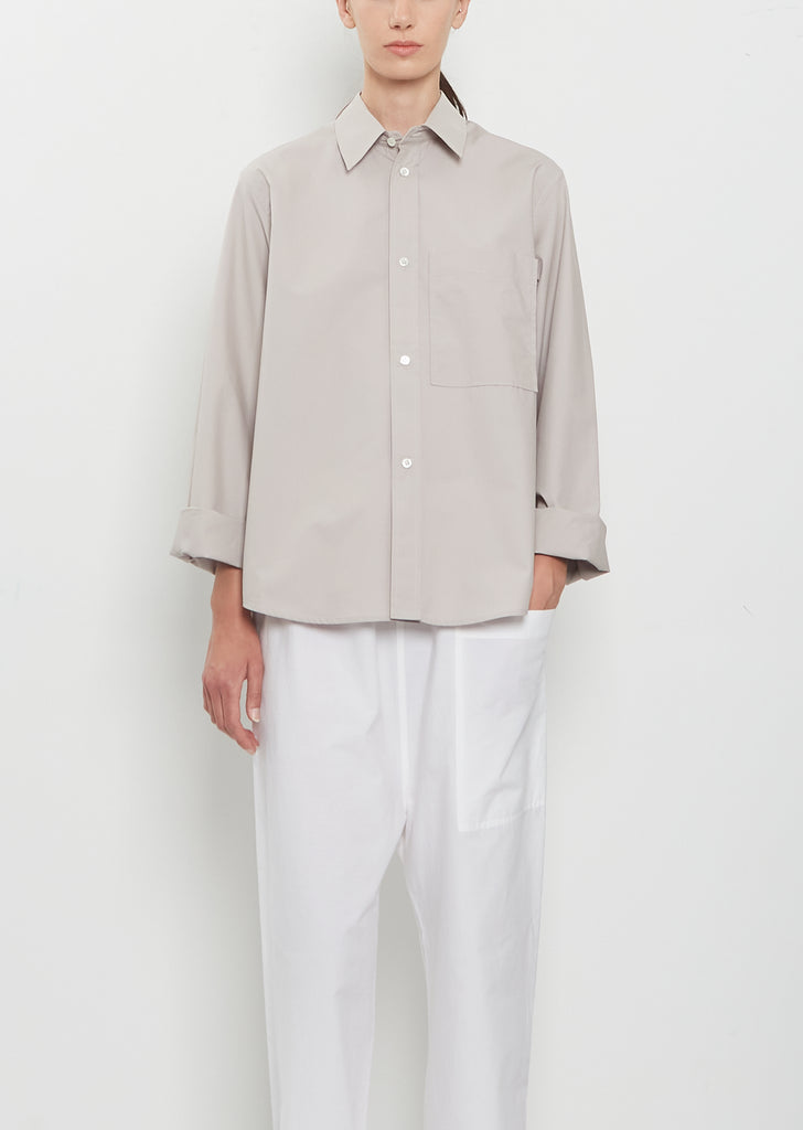 Belone Cotton Poplin Shirt — Powder