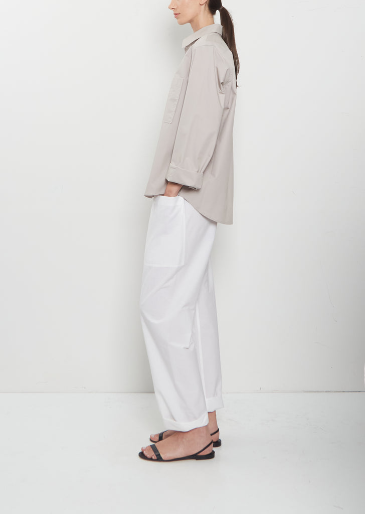 Belone Cotton Poplin Shirt — Powder