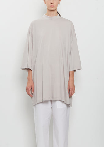 Tick Fine Cotton Jersey Oversized Tee