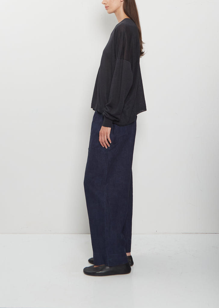 Side Panel V-Neck Sweater