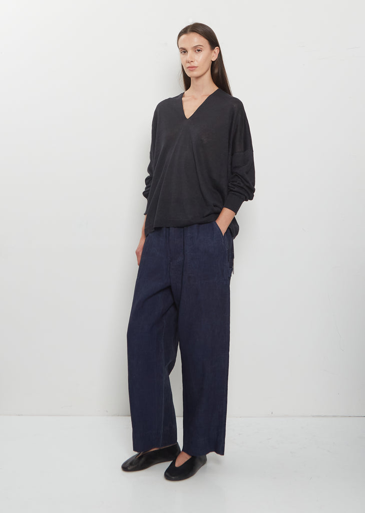 Side Panel V-Neck Sweater