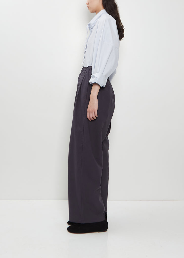 Luce Pin-Tuck Cotton Trouser