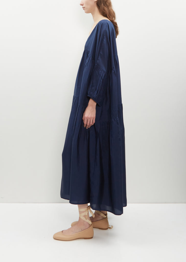 Airi Silk Habotai Maxi Dress — Eclipse