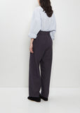 Luce Pin-Tuck Cotton Trouser