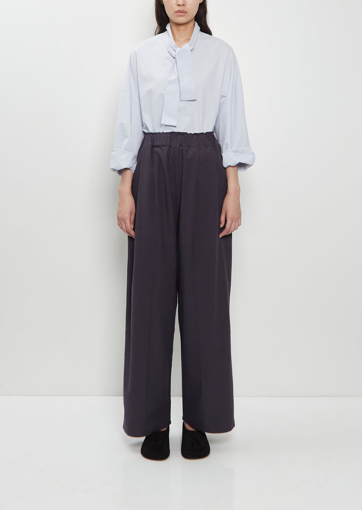 Luce Pin-Tuck Cotton Trouser