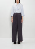 Luce Pin-Tuck Cotton Trouser
