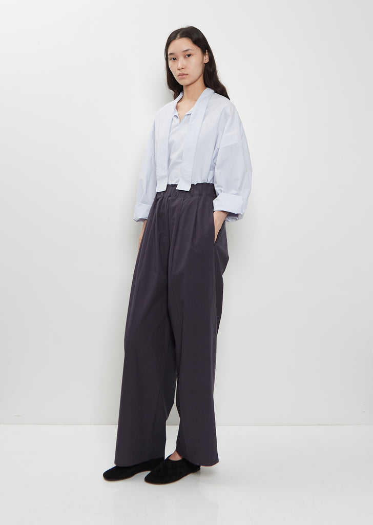 Luce Pin-Tuck Cotton Trouser