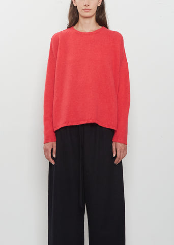 Cashmere Alpaca Sweater — Raspberry