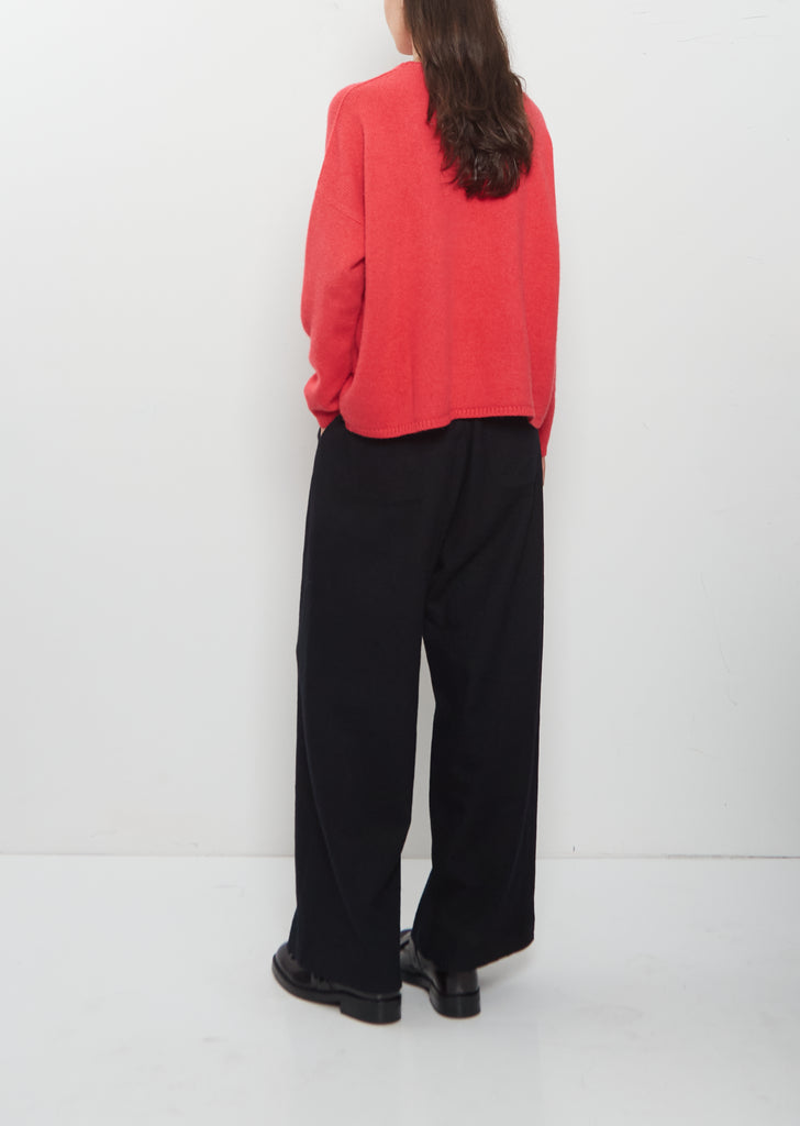 Cashmere Alpaca Sweater — Raspberry