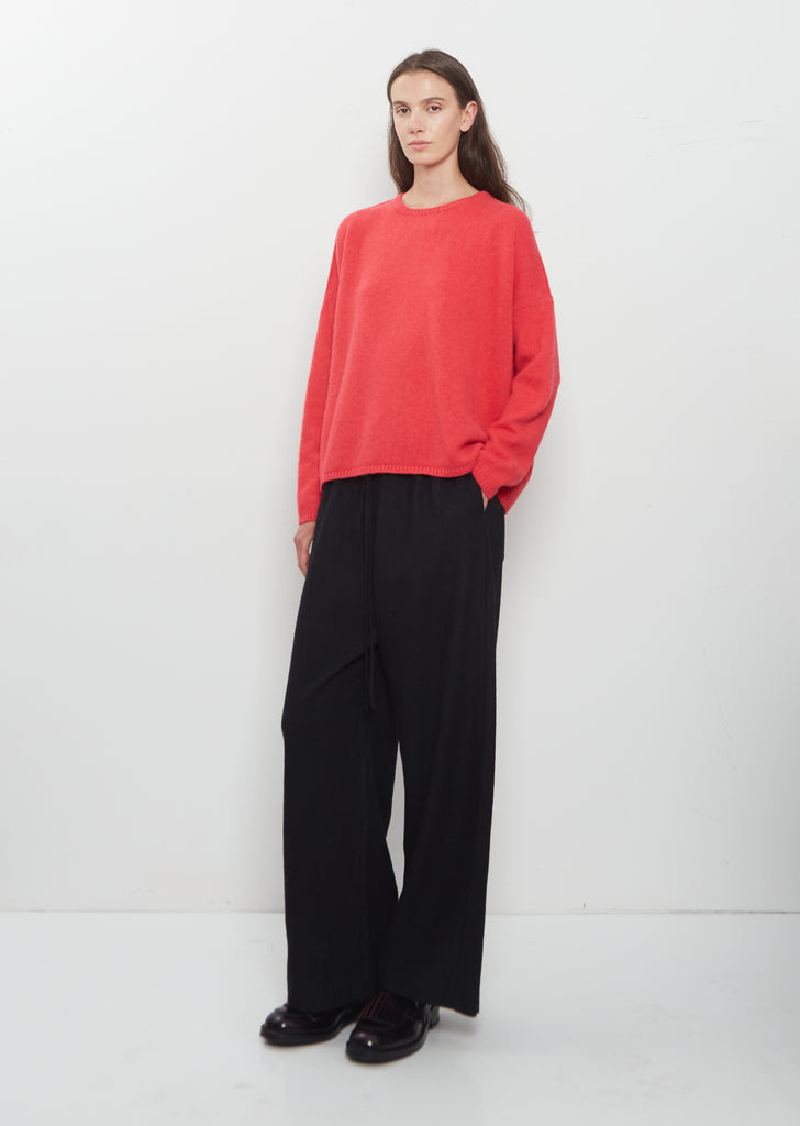 Cashmere Alpaca Sweater — Raspberry