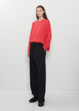 Plain Wool Pull-On Trousers