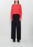 Plain Wool Pull-On Trousers