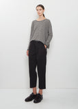 Tapered Pull-On Trousers — Black