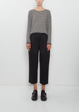 Tapered Pull-On Trousers — Black