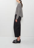 Tapered Pull-On Trousers — Black