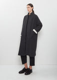 Cashmere Herringbone Long Coat