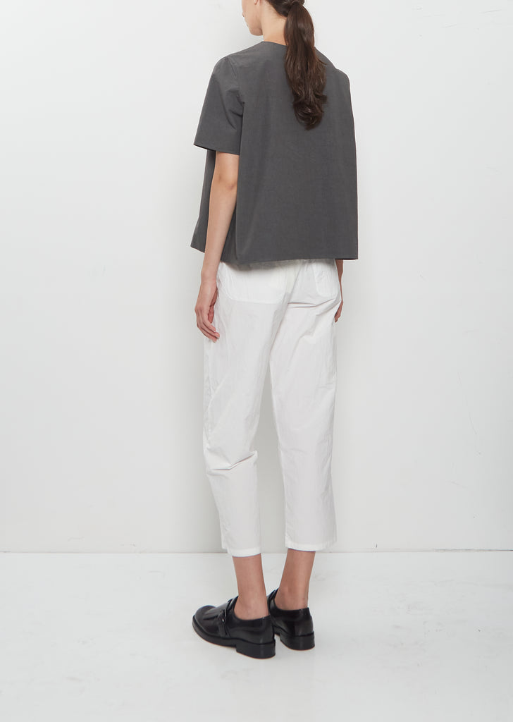 Boxy Ribbon Japanese Cotton Linen Top