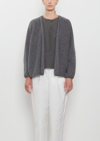 Kimono Sleeve Cashmere Alpaca Cardigan — Cement