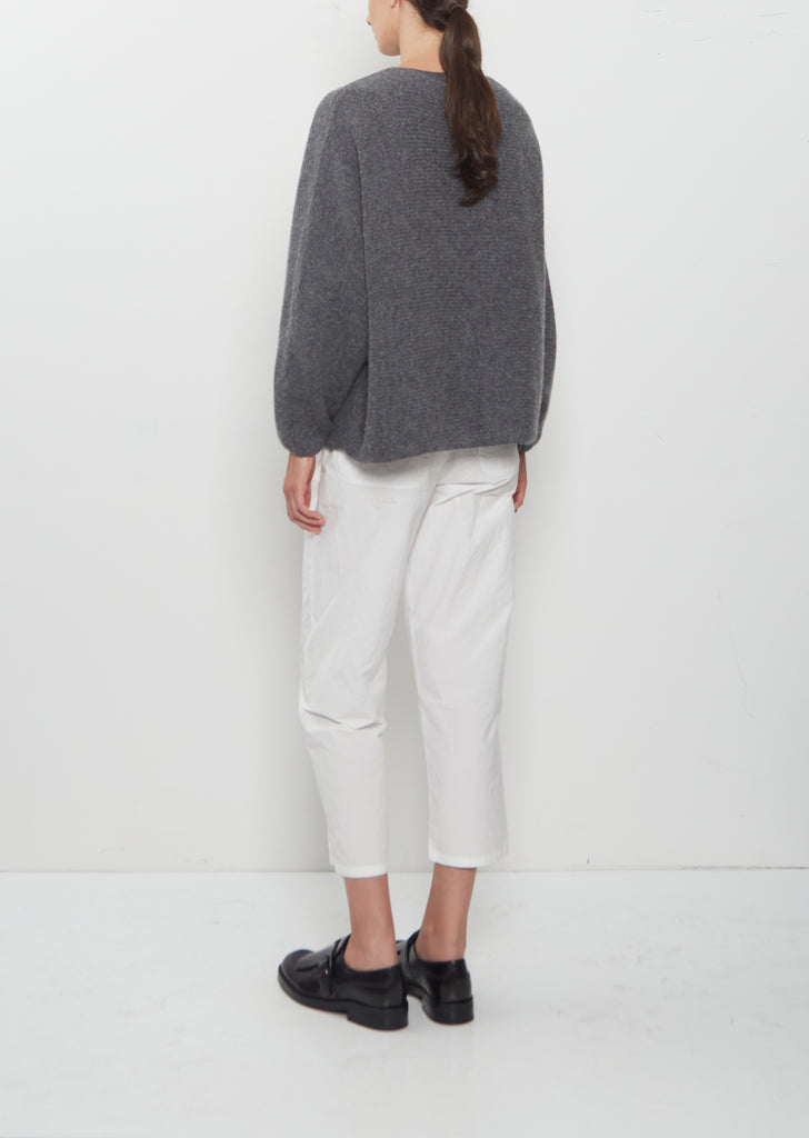 Kimono Sleeve Cashmere Alpaca Cardigan — Cement