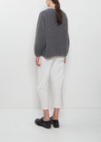 Kimono Sleeve Cashmere Alpaca Cardigan — Cement