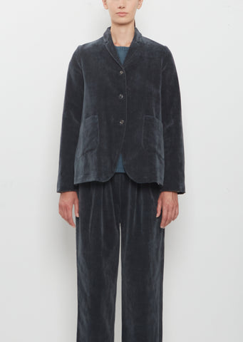 Cotton Linen Velvet Jacket
