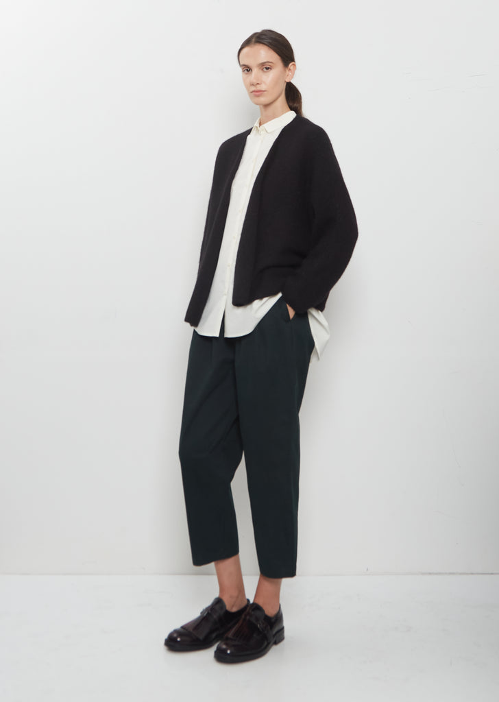 Kimono Sleeve Cashmere Alpaca Cardigan — Black