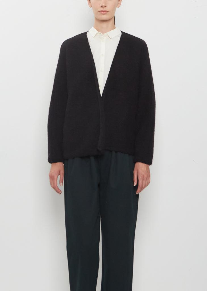 Kimono Sleeve Cashmere Alpaca Cardigan — Black