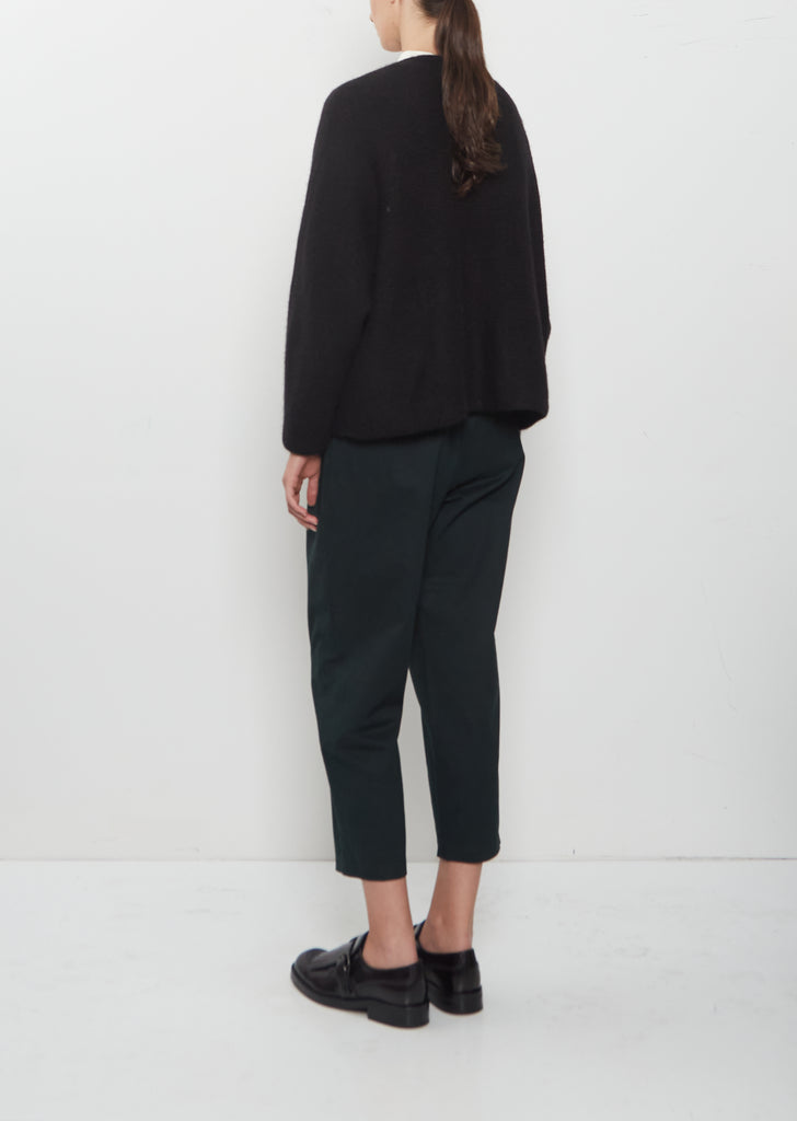Kimono Sleeve Cashmere Alpaca Cardigan — Black