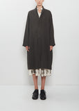 Washed Linen Canvas Long Coat