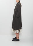 Washed Linen Canvas Long Coat
