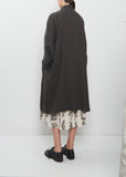Washed Linen Canvas Long Coat