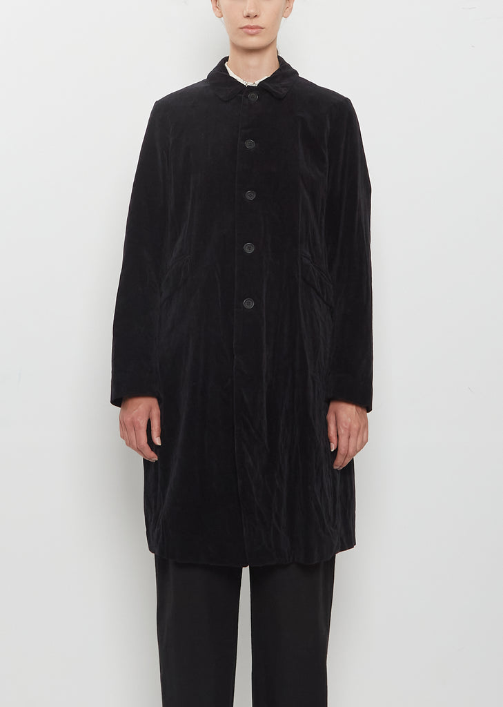 Brushed Cotton Balmacaan Coat
