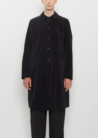 Brushed Cotton Balmacaan Coat