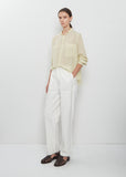 Cotton Silk Lawn Shirt Collar Blouse