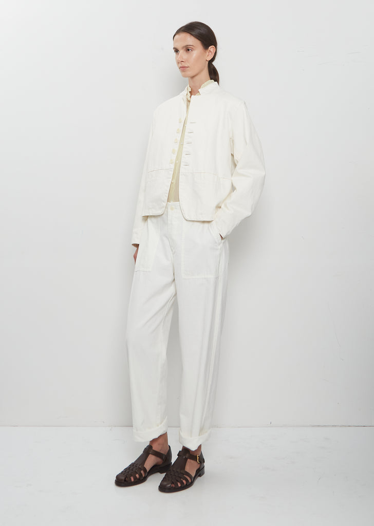 11.5oz Natural Slub Denim Jacket — Ivory