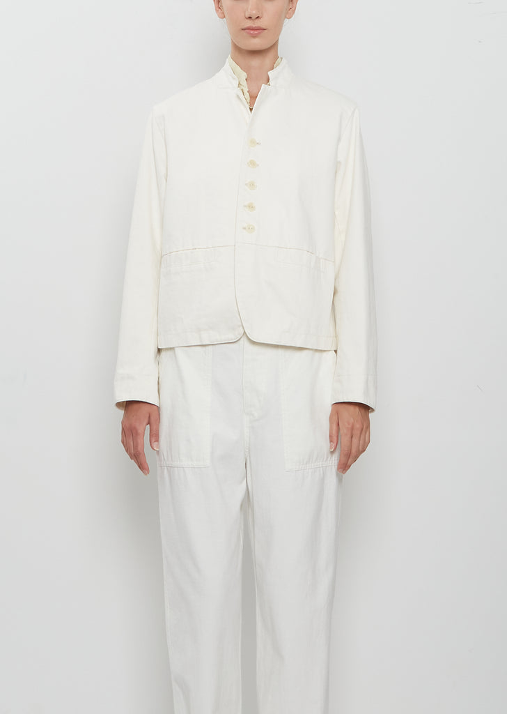 11.5oz Natural Slub Denim Jacket — Ivory