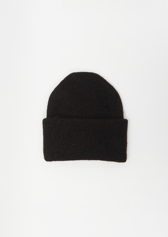 Alpaca Knit Carpenter Hat — Black