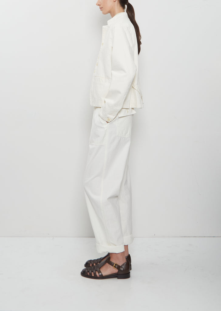 11.5oz Natural Slub Denim Jacket — Ivory