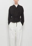 Washed Linen Canvas Shirt Jacket