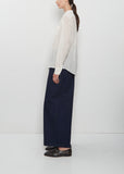 Cotton Silk Lawn Band Collar Shirt