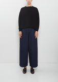 11.5 oz Natural Slub Denim Cropped Wide Pants