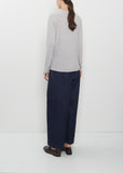 Cotton Wool Jersey Rib Mix Crewneck Pullover