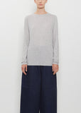 Cotton Wool Jersey Rib Mix Crewneck Pullover