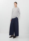 Cotton Wool Jersey Rib Mix Crewneck Pullover