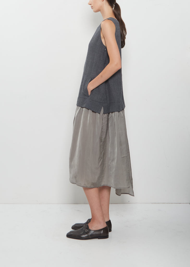 KO-Combination Sleeveless Dress
