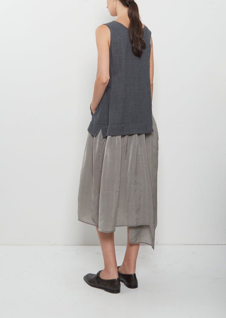 KO-Combination Sleeveless Dress