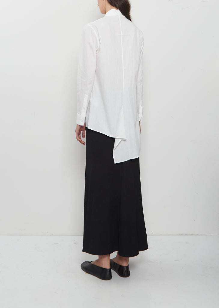 Paneled Long Cotton Shirt