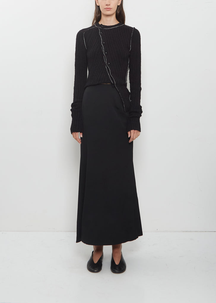 Diagonal Cutting Long Skirt